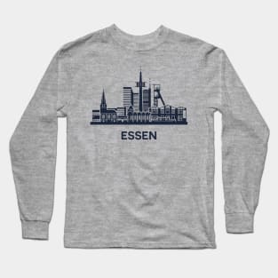 Essen Skyline, dark Long Sleeve T-Shirt